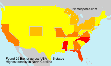 Surname Baxtor in USA Surname Baxtor in USA