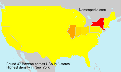 Surname Baxtron in USA