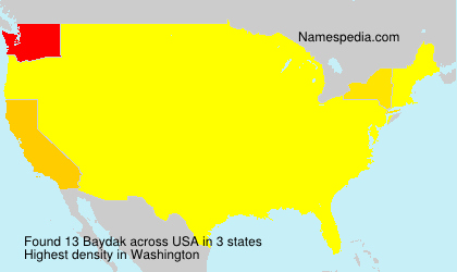 Surname Baydak in USA Surname Baydak in USA