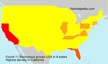 Surname Bazhenova in USA Surname Bazhenova in USA