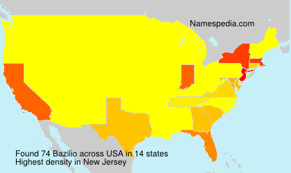 Surname Bazilio in USA Surname Bazilio in USA