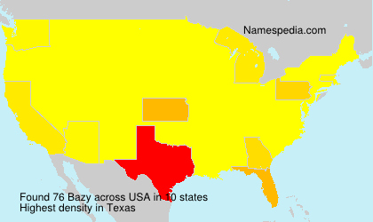 Surname Bazy in USA Surname Bazy in USA