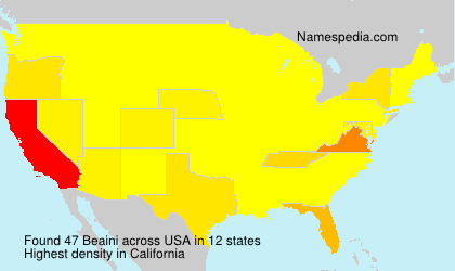 Surname Beaini in USA Surname Beaini in USA