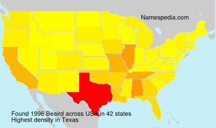 Surname Beaird in USA Surname Beaird in USA