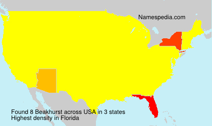 Surname Beakhurst in USA Surname Beakhurst in USA