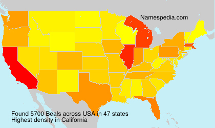 Surname Beals in USA Surname Beals in USA