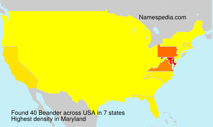 Surname Beander in USA