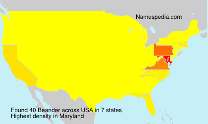 Surname Beander in USA Surname Beander in USA