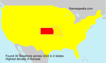 Surname Beashore in USA Surname Beashore in USA
