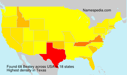 Surname Beatey in USA Surname Beatey in USA