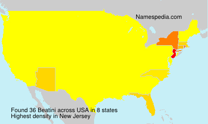 Surname Beatini in USA Surname Beatini in USA