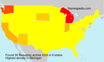 Surname Beauprey in USA Surname Beauprey in USA