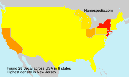 Surname Becaj in USA