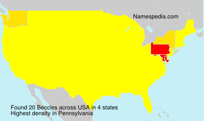 Surname Beccles in USA Surname Beccles in USA
