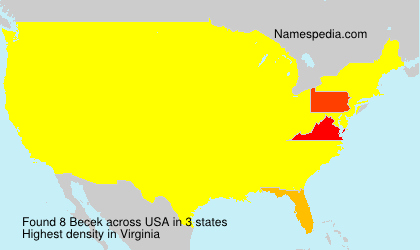 Surname Becek in USA Surname Becek in USA