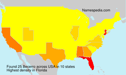 Surname Becerro in USA Surname Becerro in USA