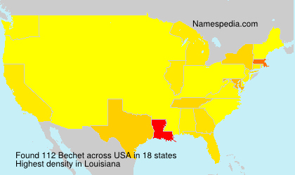 Surname Bechet in USA Surname Bechet in USA