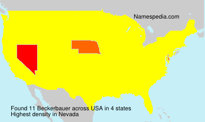 Surname Beckerbauer in USA Surname Beckerbauer in USA