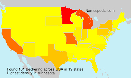 Surname Beckering in USA Surname Beckering in USA
