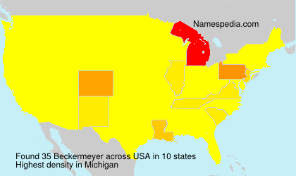 Surname Beckermeyer in USA Surname Beckermeyer in USA