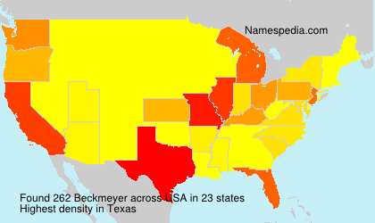 Surname Beckmeyer in USA Surname Beckmeyer in USA