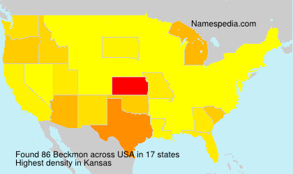 Surname Beckmon in USA Surname Beckmon in USA