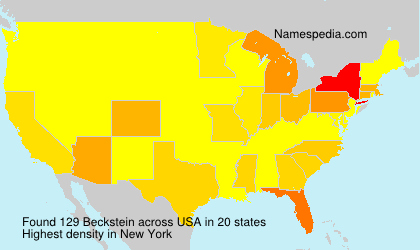 Surname Beckstein in USA Surname Beckstein in USA