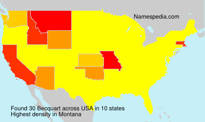Surname Becquart in USA Surname Becquart in USA