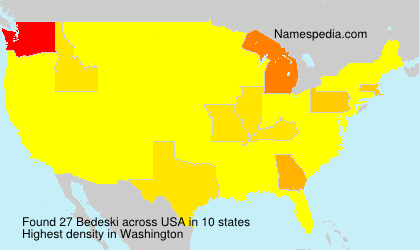 Surname Bedeski in USA Surname Bedeski in USA