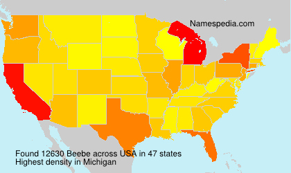 Surname Beebe in USA Surname Beebe in USA