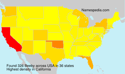 Surname Beeby in USA Surname Beeby in USA