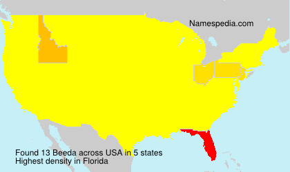 Surname Beeda in USA Surname Beeda in USA