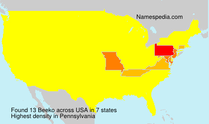 Surname Beeko in USA Surname Beeko in USA
