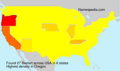 Surname Beelart in USA Surname Beelart in USA