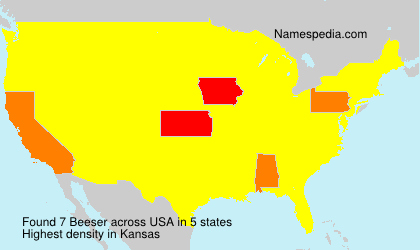 Surname Beeser in USA Surname Beeser in USA