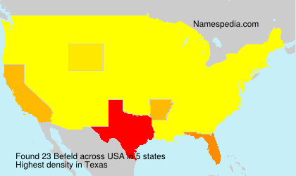 Surname Befeld in USA Surname Befeld in USA