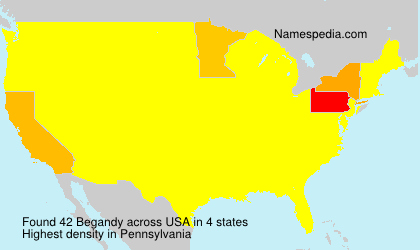 Surname Begandy in USA Surname Begandy in USA