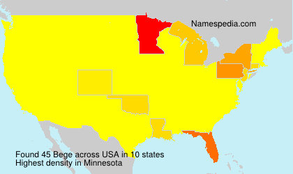 Surname Bege in USA Surname Bege in USA