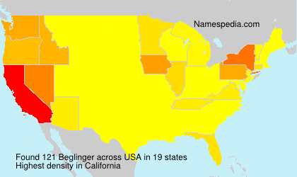 Surname Beglinger in USA Surname Beglinger in USA
