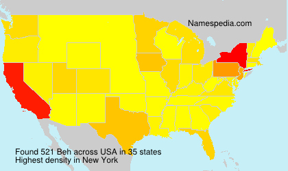 Surname Beh in USA Surname Beh in USA