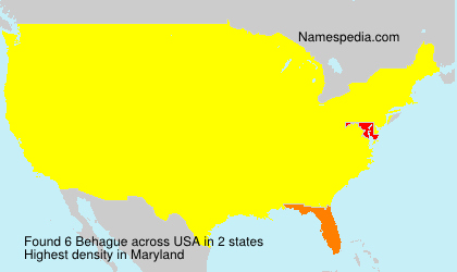 Surname Behague in USA Surname Behague in USA