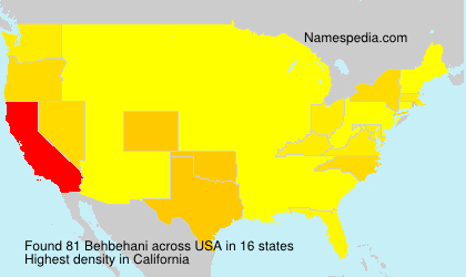 Surname Behbehani in USA Surname Behbehani in USA