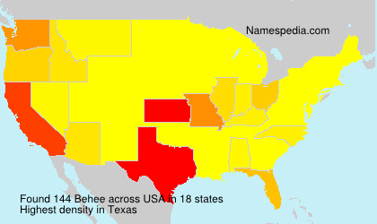 Surname Behee in USA Surname Behee in USA