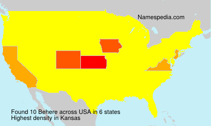 Surname Behere in USA Surname Behere in USA