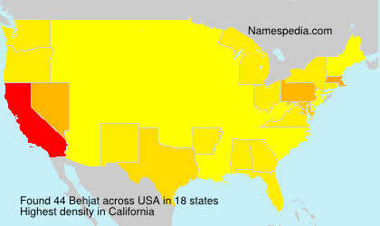 Surname Behjat in USA Surname Behjat in USA
