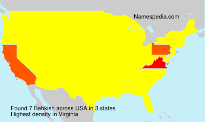 Surname Behkish in USA Surname Behkish in USA