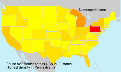Surname Behler in USA Surname Behler in USA