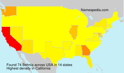 Surname Behnia in USA Surname Behnia in USA