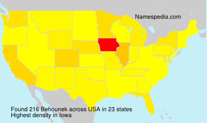 Surname Behounek in USA Surname Behounek in USA