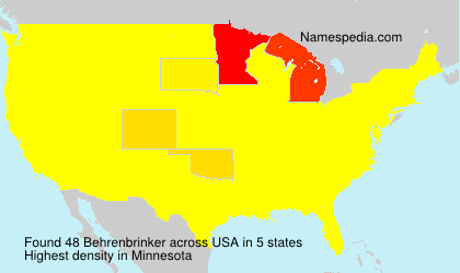 Surname Behrenbrinker in USA Surname Behrenbrinker in USA